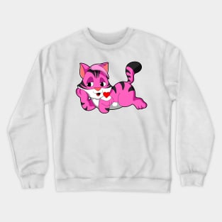 Tiger with Heart Crewneck Sweatshirt